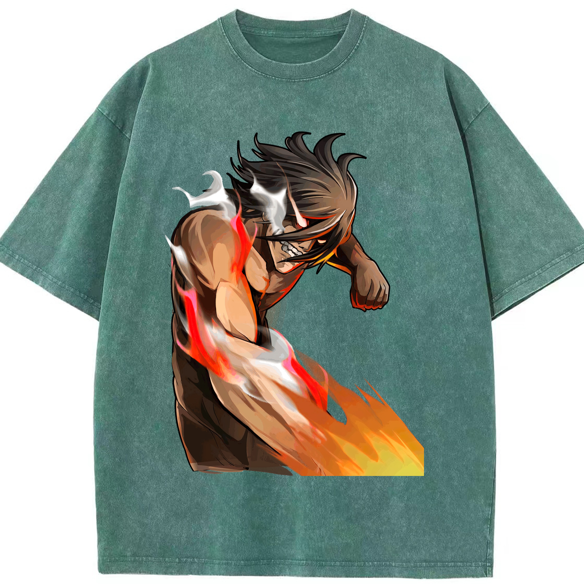 （画像用） 進撃の巨人 Attack on Titan 綿100% ヴィンテージ風 半袖Tシャツ（フロントプリント）